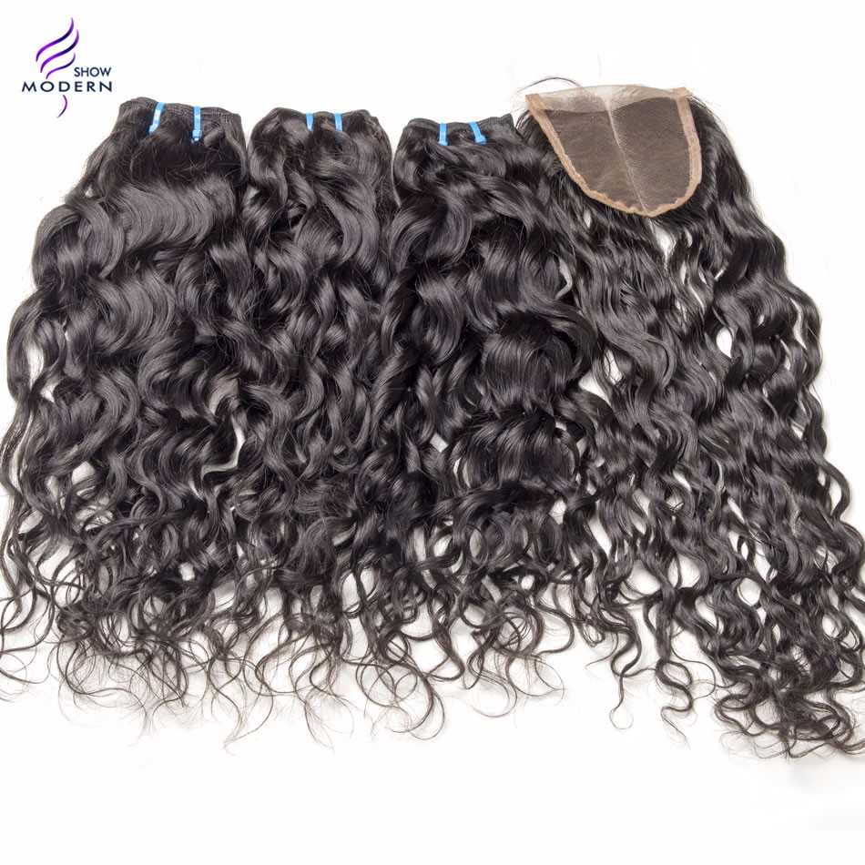 Top Lace Closure With 3 Bundles Pop Sweet Zara Weave Hair Water