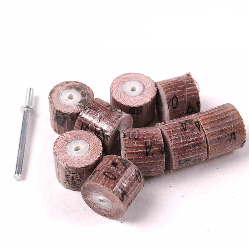 10pcs 12 7mm sandpaper grinding wheel mini drill dremel tools accessories rotary tool abrasive buffing polishing