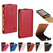 Stylish Style Crazy Horse PU Leather Case With Plastic Cover For Nokia Lumia 520 N520 Phone
