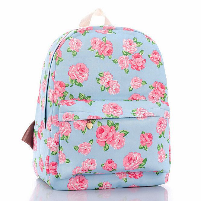 School+Bags+Teenage+Girls backpacks Rose floral Cute school bags for women/ teenage girls ...