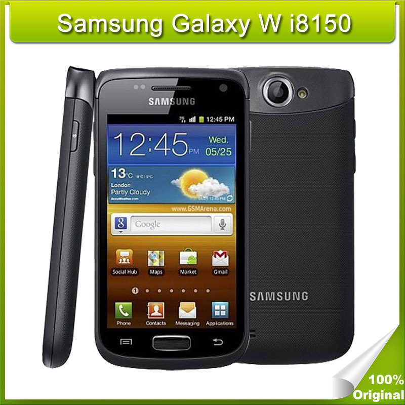 Refurbished Original Samsung Galaxy W I8150 Smartphone 3 7 Inches Touchscreen 5 MP Android Cellphone 4GB