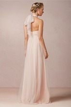 2015 New Listing Halter Floor Length Bridesmaid Dresses Party Gowns