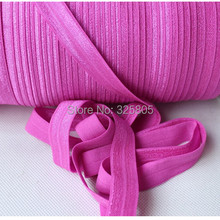 Free shipping ! #183 garden rose 5/8″ (16mm) FOE elastic, solid Fold Over Elastic 50yards/lot, FOE for Headbands
