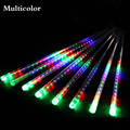 50CM 110V 220V Meteor Shower Rain Tube Decorative Xmas Guirlande Outdoor Garland Fairy Christmas Tree Fairy