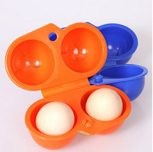 New Portable Carry Plastic 2 Eggs Storage Box Container Holder Case Folding Basket
