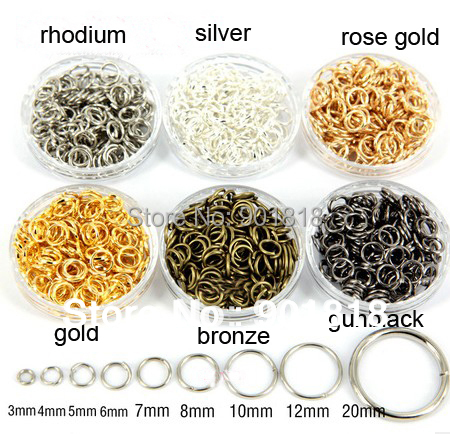 100pcs/bag wholesale gold Tone Jump Rings 4mm jewelry making Findings