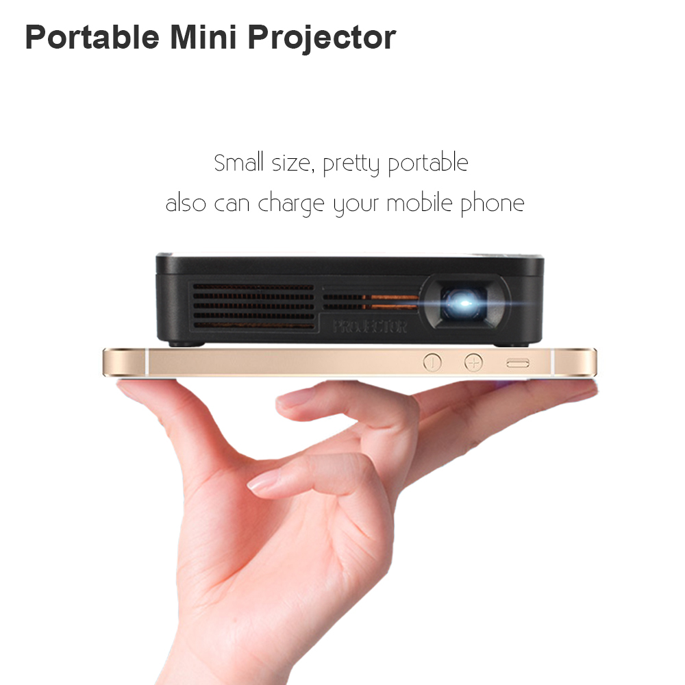 Portable Mini LED Projector Wifi projector smart DLP projector Wireless HDMI/USB VGA Control for Business Travel Outdoor