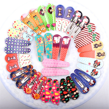 Cute Polka Dot Bow Animal Fabric Flowers Kit Slides Barrette Random Style BB Toddler Baby Headband Hair Clips for Girl 6Pcs/Lot