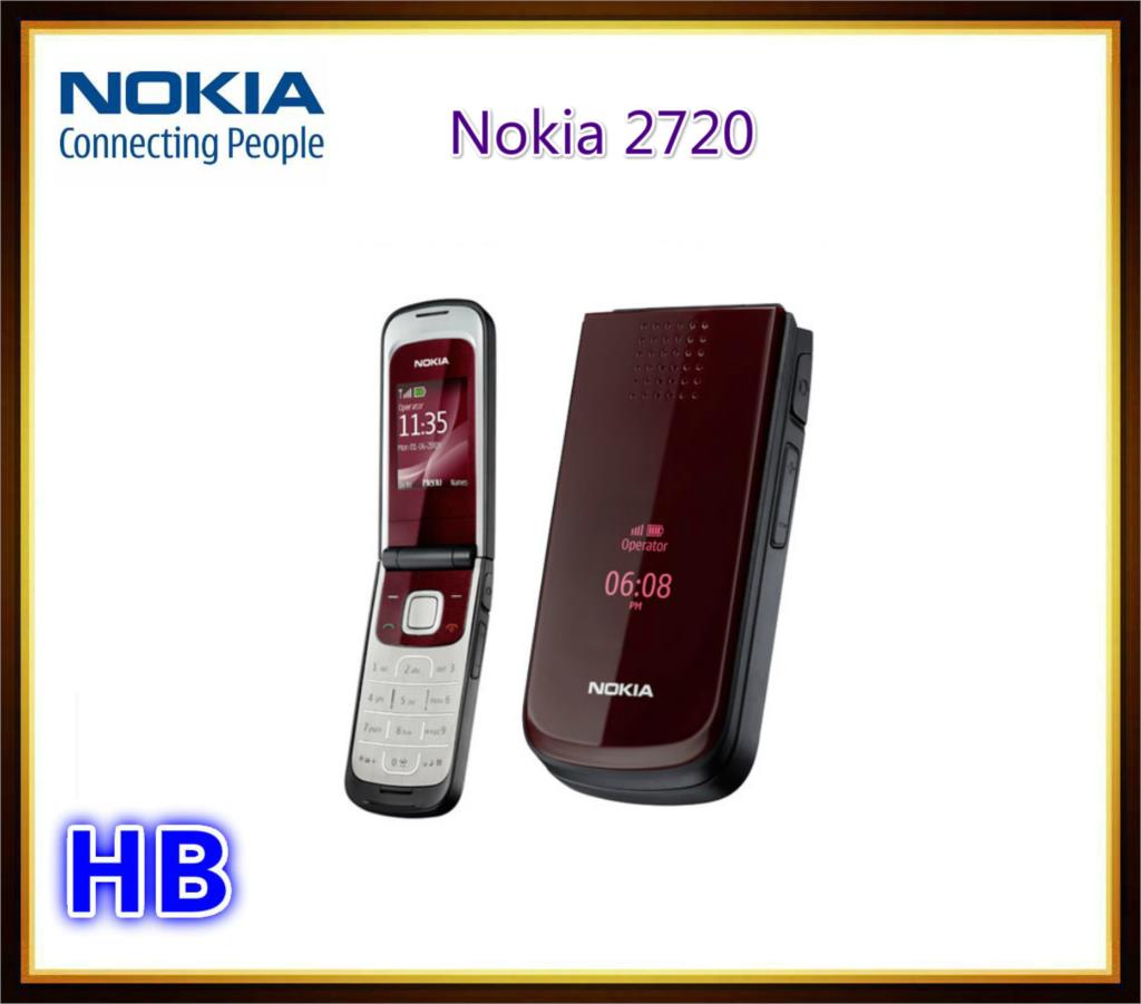 Unlocked Nokia 2720 Mobile Phone with Original Screen Bluetooth FM CellPhone Free shipping