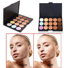 Free Shipping New Professional 15 Color Make Up Cream Camouflage Concealer Palette Makeup Tools FATE