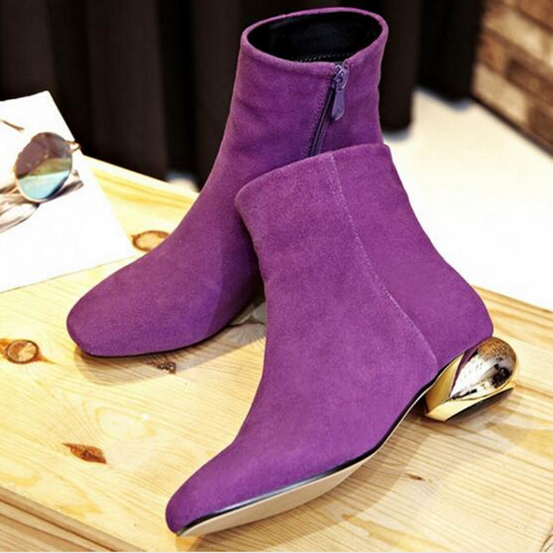 Winter Shoes Woman Chunky Heels Ankle Boots Good Quality Zapatos Mujer Shoes Woman Fashion Women Boots New Design Square Botas