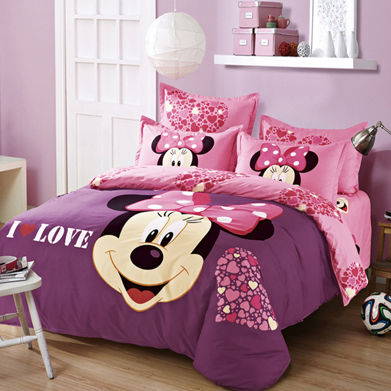 Minnie Mouse Toddler 4 Piece Bed Set Multicolor Bright