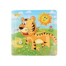 Hot sell Cartoon Wooden Tiger Jigsaw Toys For Kids Education And Learning Puzzles Toys 1 set for children’s creativity