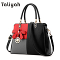 Luxury Handbags Women Bags Designer 2017 Spring Fashion Casual Tote Bag Contrast Color Ladies Hand Bags