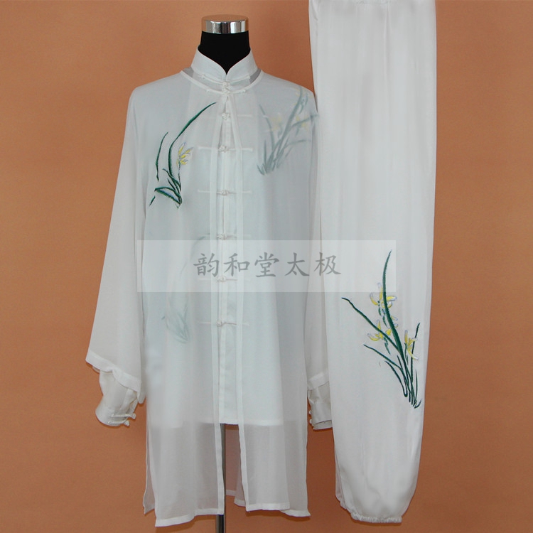 Фотография Men and women embroidery bluegrass veil Taijiquan martial arts clothing wear clothes and costumes