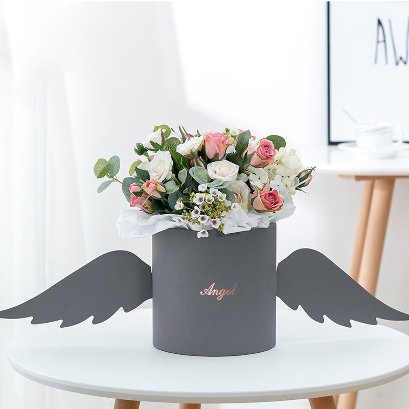 Angel Wings Flower Arrangement Box With Lid Flower Bucket