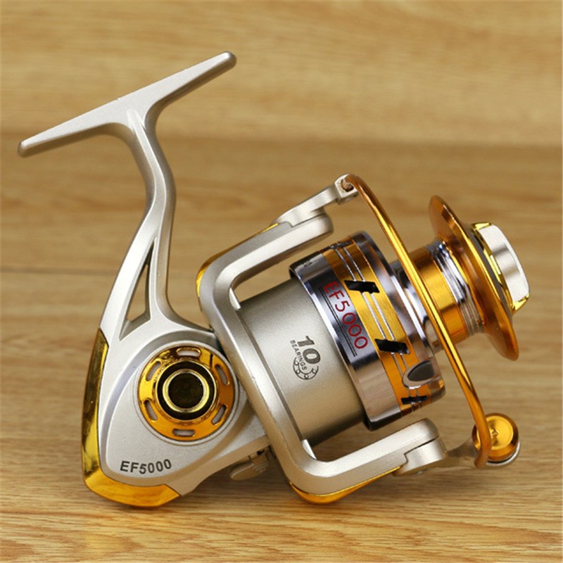 Exclusive First-rate All Steel Spinning Fishing Reel 10 Bearings EF1000 2000 3000 4000 5000 6000 7000 Line Winder Velocity Ratio 5.11 (15)