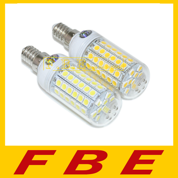High brightness 110V 220V 240V 69LED SMD 5050 e14 led bulb 5050smd 15W LED corn lamp