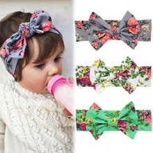 1 PCS Baby Kids Girl Children Toddler Infant Print Flower Floral Bow Hairband Turban Knot Rabbit Headband Hair Band Accessories