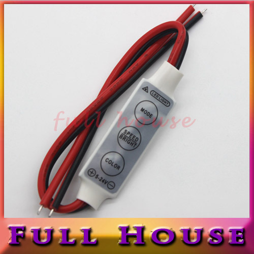 1pcs lot 12V Mini 3 Keys Single Color LED Controller Brightness Dimmer for led 3528 5050