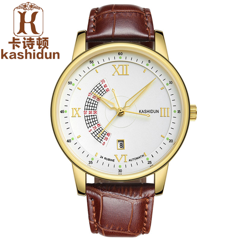 Origianl KASHIDUN Top Brand Luxury New Quartz Fashion Mens Watches Fashion Casual Waterproof Mens Wristwatches Luminous