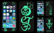 Luminous Painted relief Phone Screen Protector Tempered Glass Fim front+back Wineglass design cover for iPhone 6 case 6SPlus