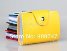 Fashion Business Credit Card Holder Bags PU Leather Strap Buckle Bank Card Bag 26 Card Case