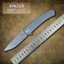 2015 nuevo diseño de acero S35VN balde cuchillo plegable con TC4 titanium mango cuchillos de caza de bolsillo que acampa al aire herramientas EDC