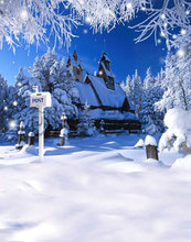 Frozen Photo Studio Floor Street Crystal Hotelchristmas Backgroundszz Cm-2298