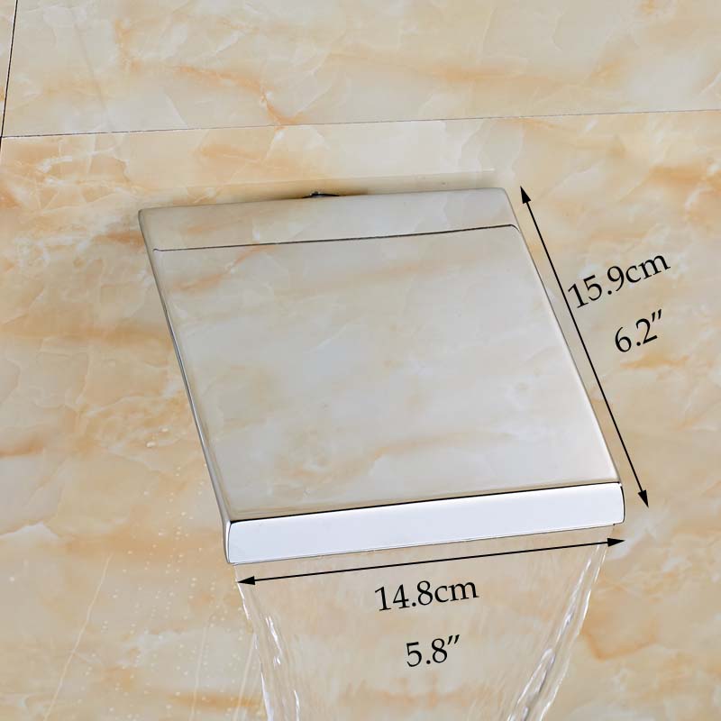 Wholesale And Retail Wall Mounted Bright Chrome Rain Waterfall Bathroom Shower Faucet Replace Head