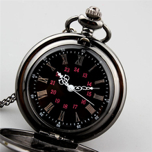 The new color guns necklace antique pocket watch men and women classic high grade black large