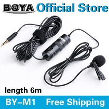 BOYA BY-M1 Omnidirectional Camera Lavalier Condenser Microphone for Canon Nikon Sony iPhone 6 Plus DSLR Camcorder Audio Recorder
