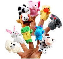 10 pcs/set Cartoon Animal Velvet Finger Puppet Finger Toy Finger Doll Baby Cloth Educational Hand Toy Story