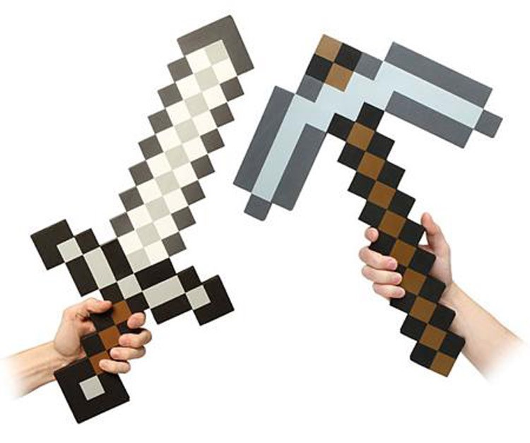 minecraft pickaxe sword 2 in 1