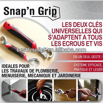 Free shipping HotSell Snap and Grip New Universal Socket Wrench Snap N Grip adjustable spanner Normal