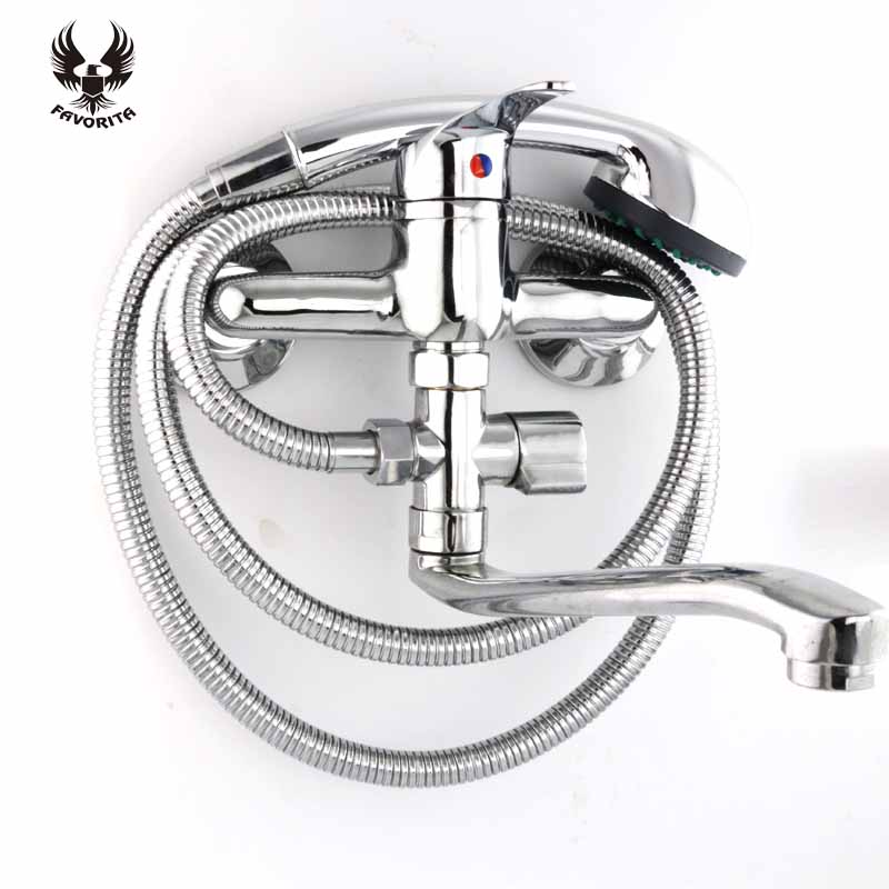 Favorita water tap 2016 models zinc alloy shower faucet fixing bracket Bathroom set Polishing process 7621