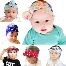 Cotton Headband Headwear Girl Flower Newborn Baby Infant Toddler Kid Girl Hair band Christening Elastic Hair Accessories kt-036