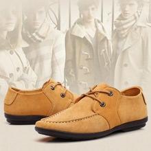 Men Handmade Genuine Leather Business Casual Soft Flats Driving Shoes Brand Fashion Sneakers For Men Flats