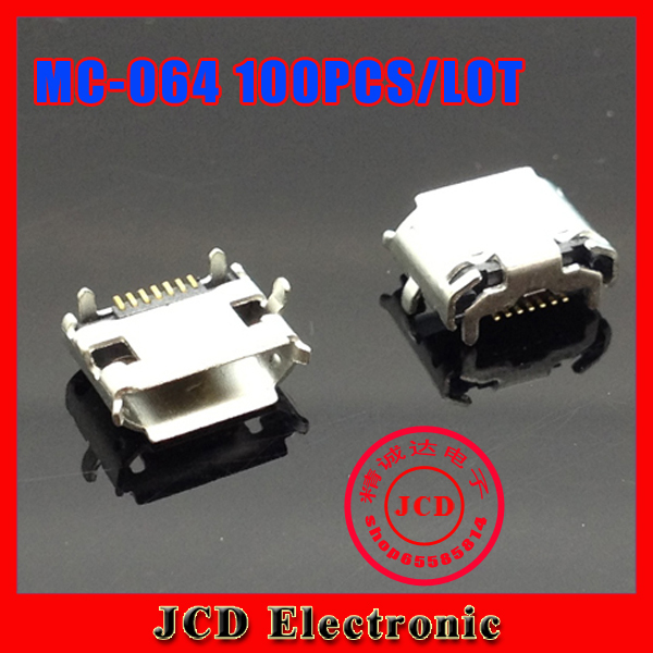 100X Micro mini 7P USB jack socket connector for phone charging port,data port plug,OX Horn