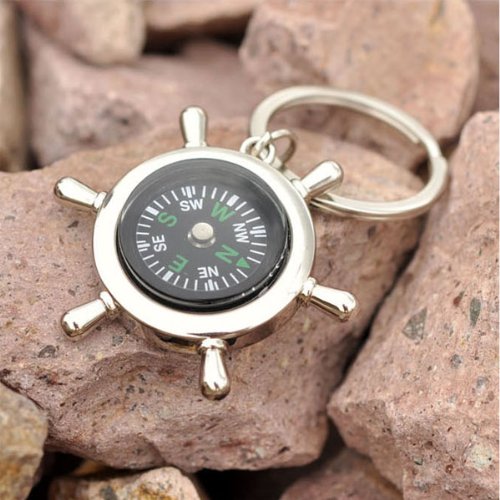 Rudder Compass Key ChaIn Ring, Creative Gift Choice Free Shipping