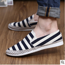 New style men s canvas shoes stripe rubber injection shoes shoes fashion shoes wear anti slip