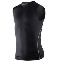 man quick dry running Basketball T shirt men pro sleeveless compression Sport Summer Gym exercise Fitness