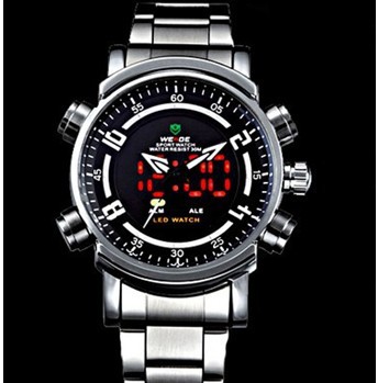 Brand new fashion LED digital watch business men stainless steel quartz watches luxury watches Dress waterproof