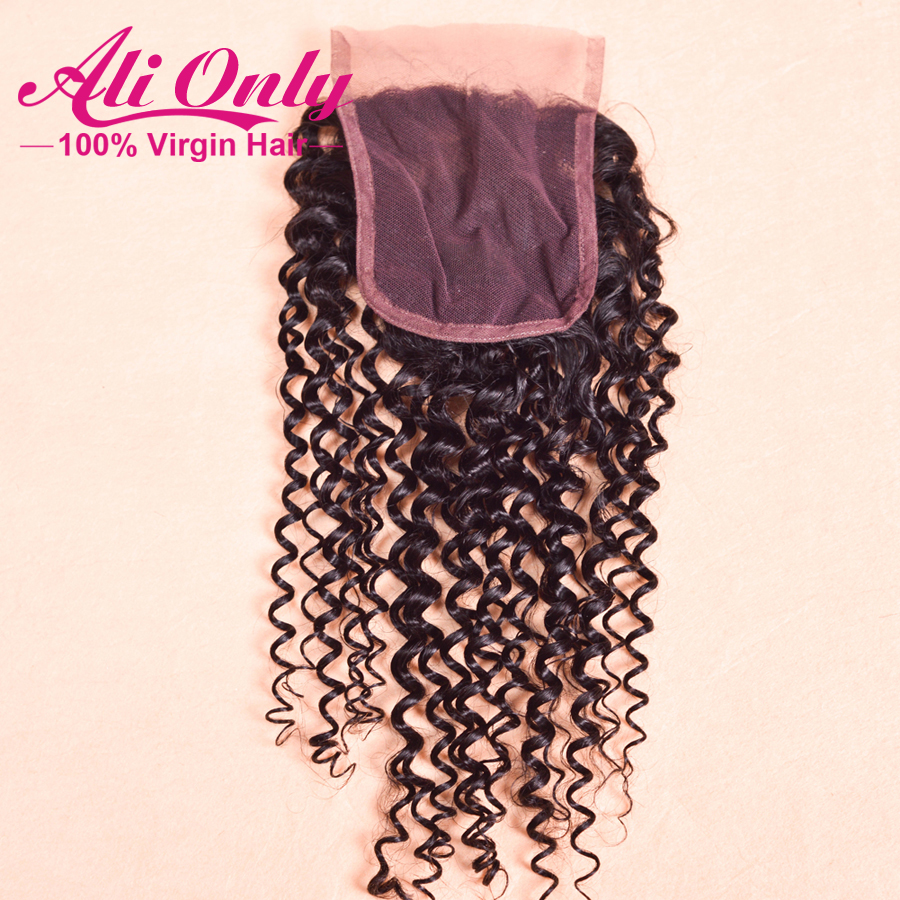 4 Bundles Kinky Curly Virgin Hair With Closure Hot Brazilian Virgin Hair With Closure Brazilian Curly Virgin Hair With Closure
