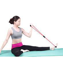Resistance Training Bands Rope Tube Workout Exercise For Yoga 8 Type Natural Tension Health Elastic Body