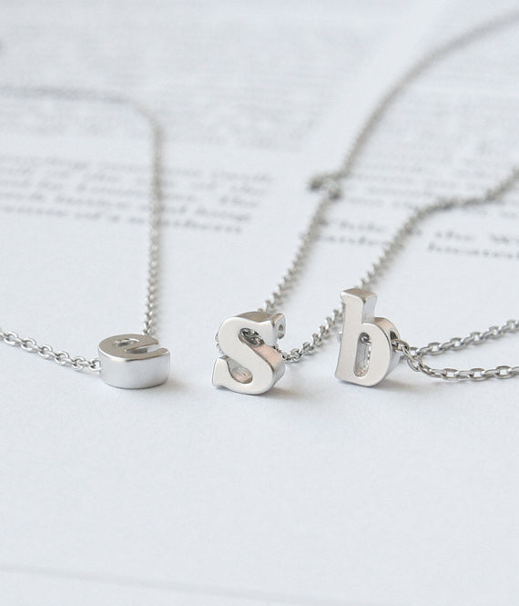 Lowercase Necklace, Bridesmaid Gift, Initial Necklace, Alphabet Necklace, Personalized Necklace, One Of A Kind Necklace, Minimalist Jewelry