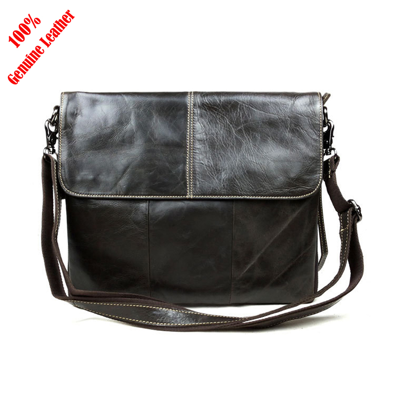 2015 New design fashion genuine leather bag men messenger bags casual small shoulder bags vintage crossbody bags bolsas de couro