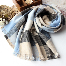 190 x 80 cm Cashmere Lady Scarf Women Plaid Stole Warm Tartan Winter Scarves Brand New