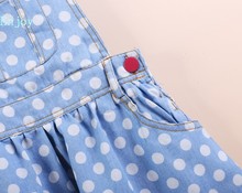 Brand New Kids Denim Dress 2016 Summer Style Baby girls Sundress Sleeveless Adjustable Girls Princess Dresses