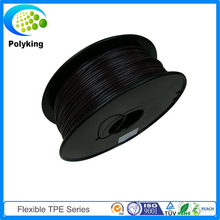 Wholesale Black Color Flexible TPE Rubber Filament 3D Printer Filament 1.75mm 3.0mm TPE Flex Filament 1kg/Spool